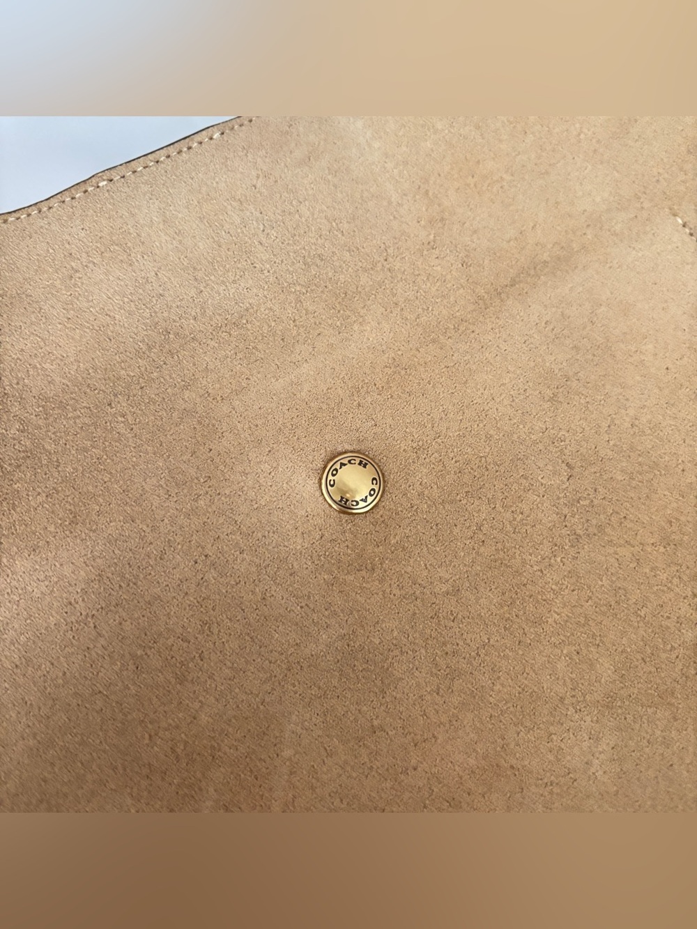NWOT Coach Brooklyn Shoulder Bag 39 in Suede (Sand) CW636 - Picture 7 of 14